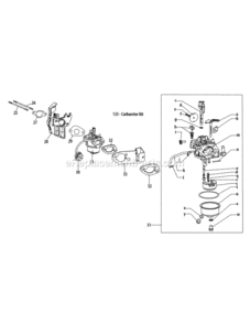 265-Sua_Carburetor_Assembly Diagram and Parts List for 265-SUA  MTD Engine
