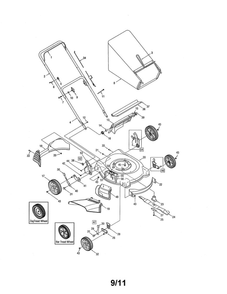 Lawn Mower Diagram and Parts List for 11A-413F800  MTD Lawn Mower
