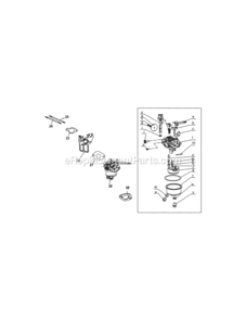 270-V0_Carburetor_Assembly Diagram and Parts List for 270-V0  MTD Engine