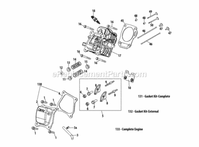 270-Vu_Cylinder_Head Diagram and Parts List for 270-VU  MTD Engine