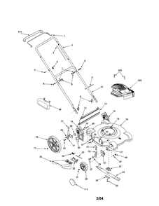 Mower Diagram and Parts List for 506  MTD Lawn Mower