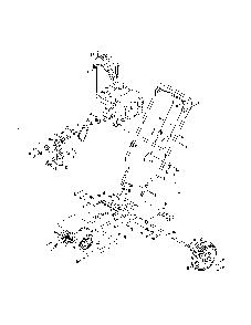 Handle/frame/drive system Diagram and Parts List for 31A-32AD729  MTD Snow Blower