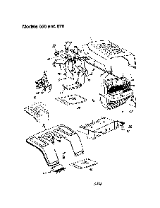 Hood - models 660 and 670 Diagram and Parts List for 13AQ675G062  MTD Lawn Tractor