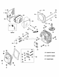 2P70M0D_Cylinder_Head Diagram and Parts List for 2P70M0D  MTD Engine