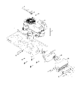 Engine/muffler Diagram and Parts List for 13A878XT299  MTD Lawn Tractor