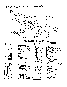18hp 42" and 46 lawn tractors Diagram and Parts List for 3400005A  MTD Lawn Tractor