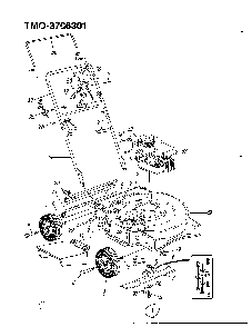 3.5hp 20" rotary mower Diagram and Parts List for 3706301  MTD Lawn Mower