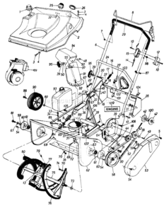 Part Location Diagram of 749-0711A-0637 MTD Handle-upper Po