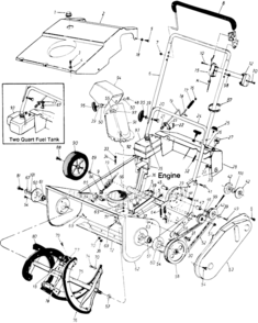 Page A Diagram and Parts List for 311-180-054 484-1078 1991 MTD Snow Blower