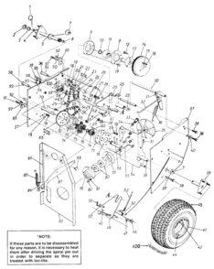 Page A Diagram and Parts List for 311-960-000 1991 MTD Snow Blower