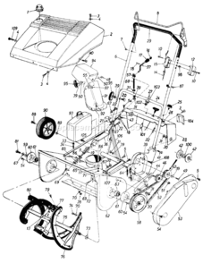 Page A Diagram and Parts List for 311193 1991 MTD Snow Blower