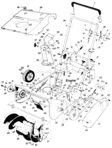 Page A Diagram and Parts List for 31151S 1985 MTD Snow Blower