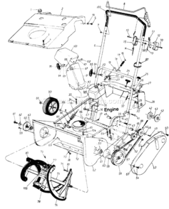 Page A Diagram and Parts List for 31183-9 1989 MTD Snow Blower