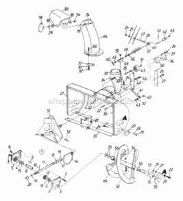 Auger_Housing_Assembly Diagram and Parts List for 312-610E088 1992 MTD Snow Blower