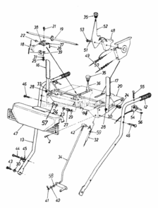 Handle_Assembly Diagram and Parts List for 312-612E054 1992 MTD Snow Blower