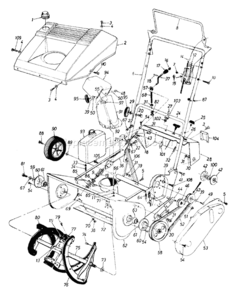 Page A Diagram and Parts List for 313-191-000 1993 MTD Snow Blower