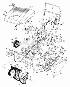 General_Assembly Diagram and Parts List for 313-191-031 1993 MTD Snow Blower