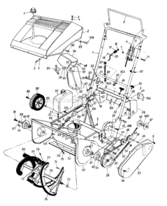 Page A Diagram and Parts List for 314-191-000 1994 MTD Snow Blower
