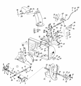 Auger_Housing_Assembly Diagram and Parts List for 314-610E088 1994 MTD Snow Blower