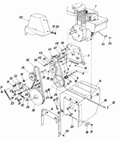 Part Location Diagram of 5874 MTD Frame Assembly.