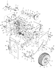 Page A Diagram and Parts List for 316-960-000 1986 MTD Snow Blower