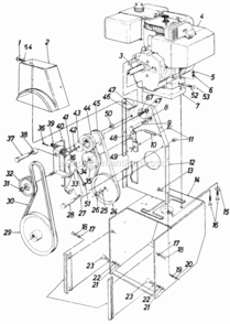 Page C Diagram and Parts List for 317-960-054  MTD Snow Blower