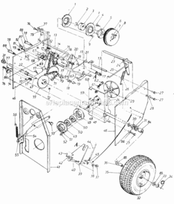 Page D Diagram and Parts List for 318-840-031-2824-985  MTD Snow Blower