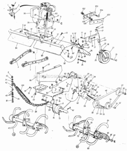 Part Location Diagram of 04985-0637 MTD L.H. Shield Hinge Flap