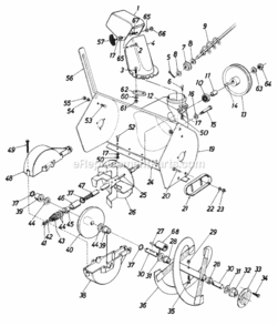 Page B Diagram and Parts List for 319-586-000 1989 MTD Snow Blower