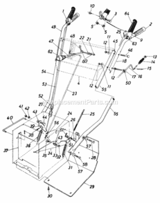 Page C Diagram and Parts List for 319-586-000 1989 MTD Snow Blower