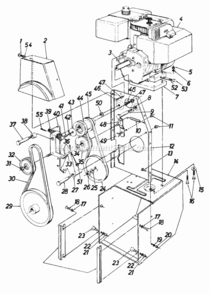 Page B Diagram and Parts List for 319-960-050  MTD Snow Blower