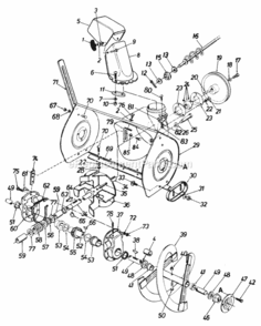 Page C Diagram and Parts List for 319-960-050  MTD Snow Blower