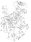 Page B Diagram and Parts List for 31965-9 1989 MTD Snow Blower