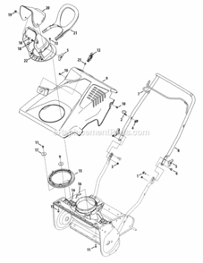 Page I Diagram and Parts List for 31A-2M1E706 2012 MTD Snow Blower