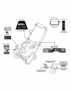 Page G Diagram and Parts List for 31A-2M1E706 2014 MTD Snow Blower