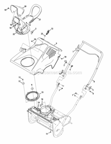 Page H Diagram and Parts List for 31A-2M1E706 2014 MTD Snow Blower