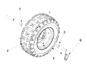 Part Location Diagram of 934-1714A-0911 MTD Whl Assembly 13X5