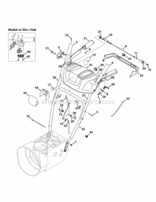Page J Diagram and Parts List for 31AH55LH704 2012 MTD Snow Blower