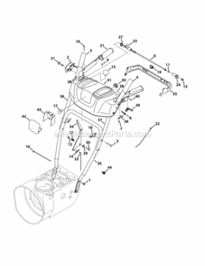 Page J Diagram and Parts List for 31AH55LH704 2013 MTD Snow Blower