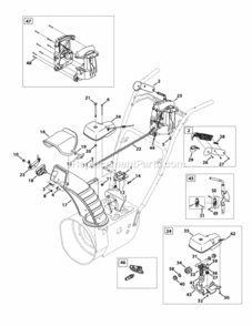 Page H Diagram and Parts List for 31AH55LH704 2013 MTD Snow Blower