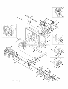 Page G Diagram and Parts List for 31AH64FG795 2014 MTD Snow Blower