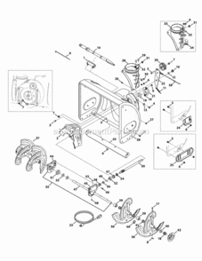 Auger_And_Auger_Housing Diagram and Parts List for 31AM62EE706 2009 MTD Snow Blower