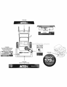 Label_Map_31Am62Ee706 Diagram and Parts List for 31AM62EE706 2009 MTD Snow Blower