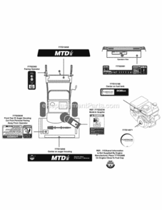 Label_Map_31Am63Ef706 Diagram and Parts List for 31AM63EF706 2010 MTD Snow Blower