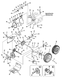 Drive System Diagram and Parts List for 31AM63EF729 2008 MTD Snow Blower