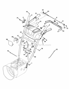 Page J Diagram and Parts List for 31AM63KE704 2012 MTD Snow Blower