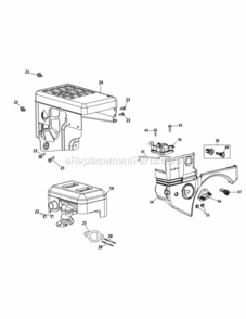Page E Diagram and Parts List for 31AM63KE704 2012 MTD Snow Blower
