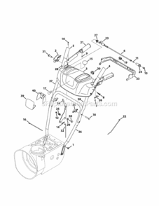Page J Diagram and Parts List for 31AM63KE704 2013 MTD Snow Blower