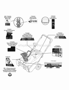Label_Map_31As2N1C704 Diagram and Parts List for 31AS2N1C704 2010 MTD Snow Blower