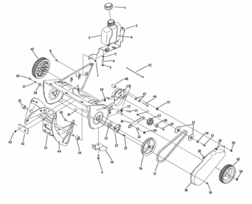 Page A Diagram and Parts List for 31AS2N1C829  MTD Snow Blower